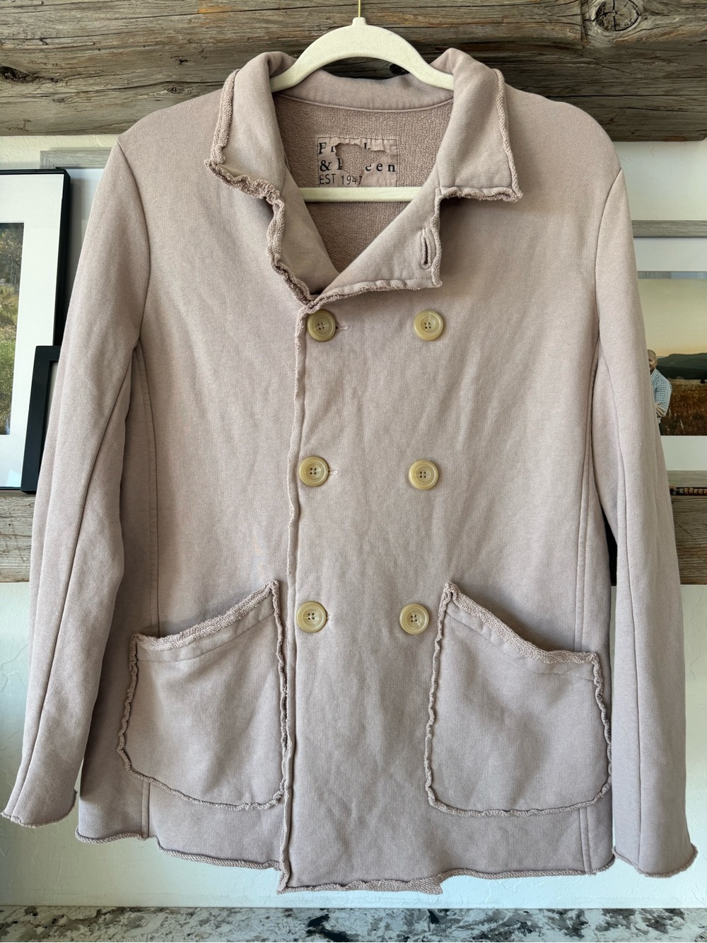 Frank and Eileen BELFAST Triple Fleece Sweatshirt Peacoat — Size XS